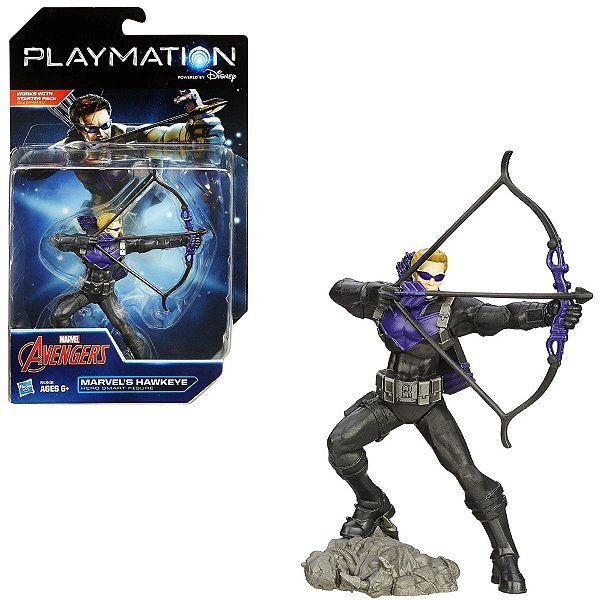 Figura Playmation Marvel Avengers Hawkeye Arqueiro Gavião