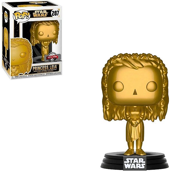 Funko Pop Star Wars 287 Princess Leia Gold Dourado