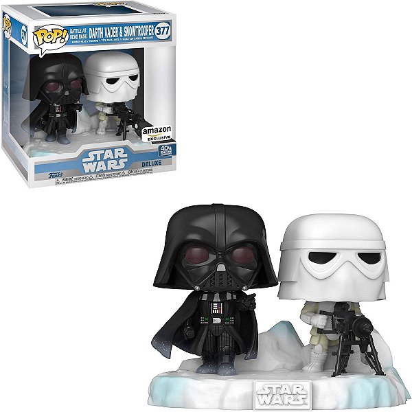 Funko Pop Star Wars 377 Darth Vader e Snowtrooper Battle at Echo Base