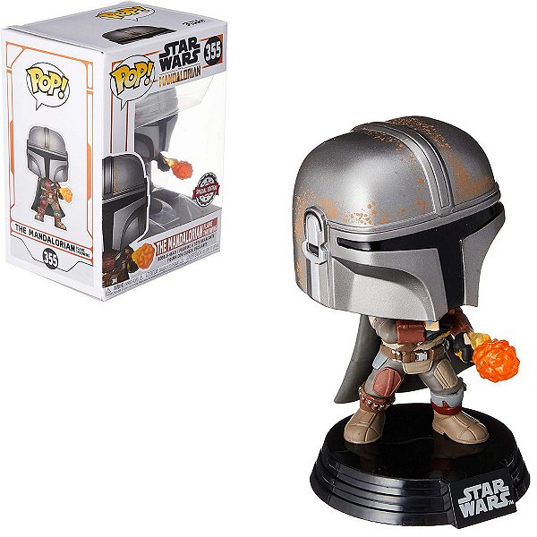 Funko Pop Star Wars 355 The Mandalorian with Flame Exclusive