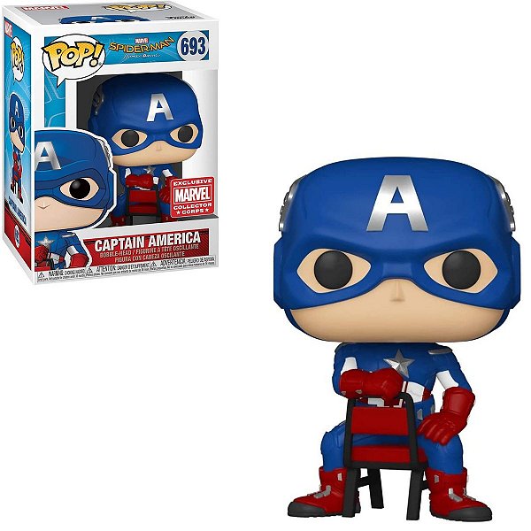 Funko Pop Marvel Spider-Man 693 Captain America Exclusive