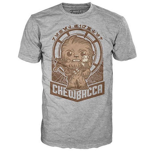 Camiseta Funko Pop Star Wars Chewbacca C/ Porg - G