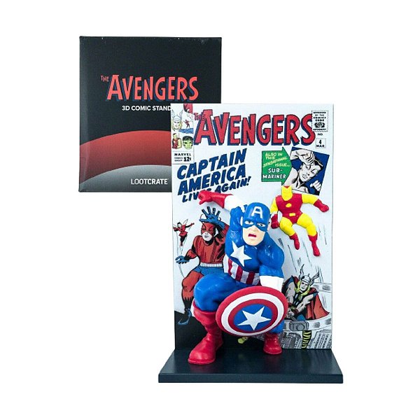 The Avengers 3D Comic Captain America Figure Loot Crate
