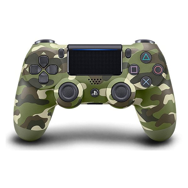 Controle DualShock 4 Wireless Green Camo Camuflado Verde - PS4