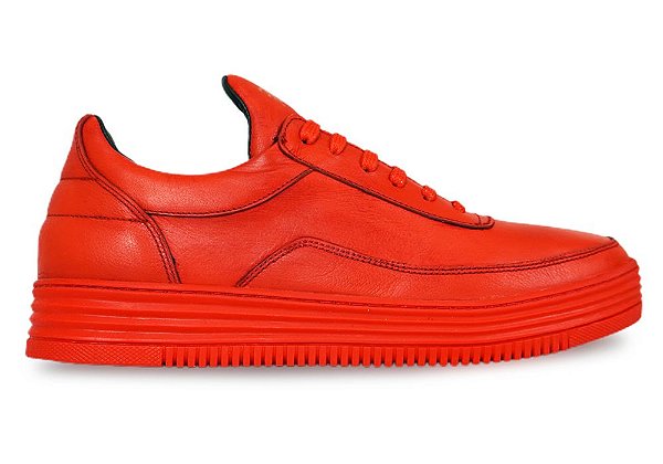 Tênis Couro Vermelho Barcelona Design | Urban Bull