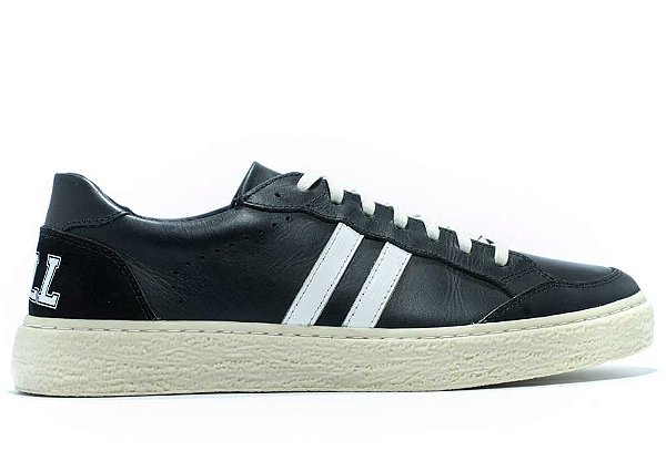 Tênis Couro Preto Barcelona Design | Luck Bull