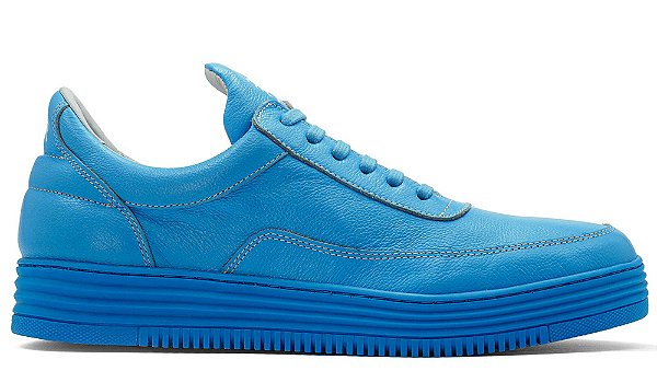Tênis Couro Azul Celeste Barcelona Design | Urban Bull