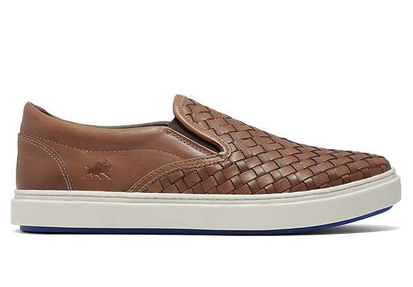 Tênis Iate Couro Tresse Caramelo Barcelona Design