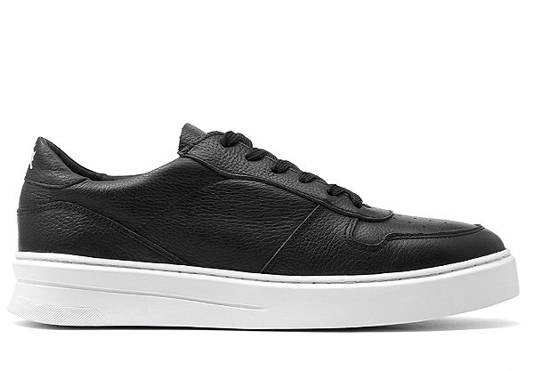 Tênis Masculino Couro Preto Barcelona Design | Freedom Bull