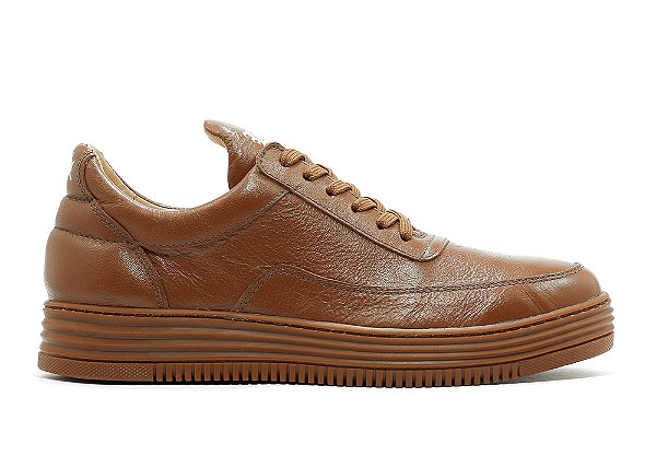 Tênis Couro Marrom Barcelona Design | Urban Bull