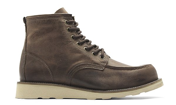 Bota Masculina Moc Toe Cano Médio Couro Castanho Barcelona Design | American Bull