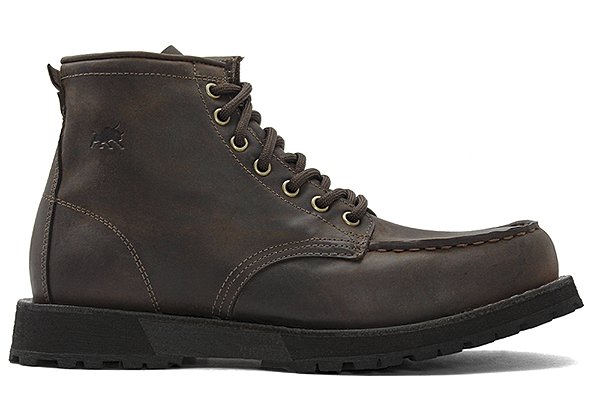 Bota Masculina Moc Toe Cano Médio Couro Castanho Barcelona Design | Taurus
