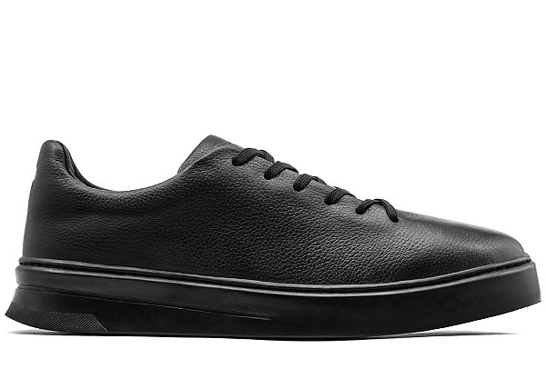 Tênis Casual Masculino Couro Preto All Black Barcelona Design | Essence