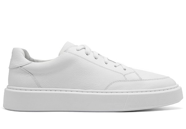 Tênis Casual Couro Branco Barcelona Design | Viena