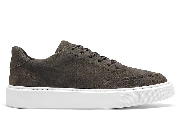 Tênis Casual Couro Marrom Camurça Estonado Barcelona Design | Viena