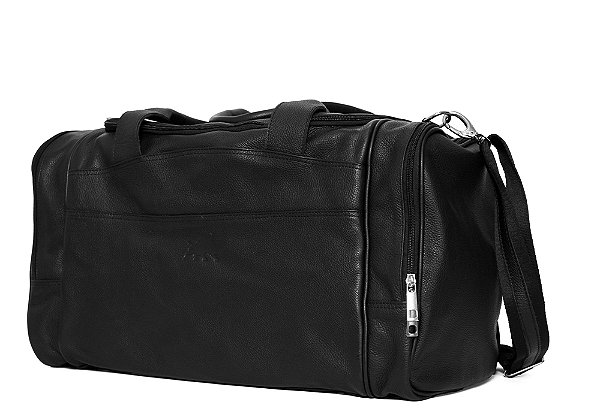 Mala De Viagem Em Couro Preto Barcelona Design