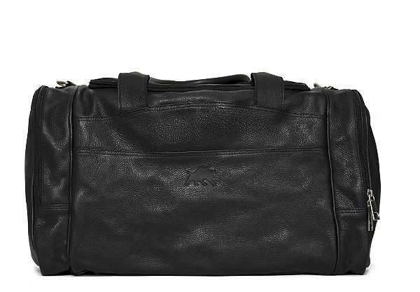 Mala De Viagem Em Couro Preto Barcelona Design
