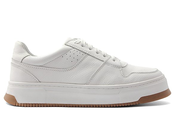 Tênis Couro Branco Barcelona Design | Bravo