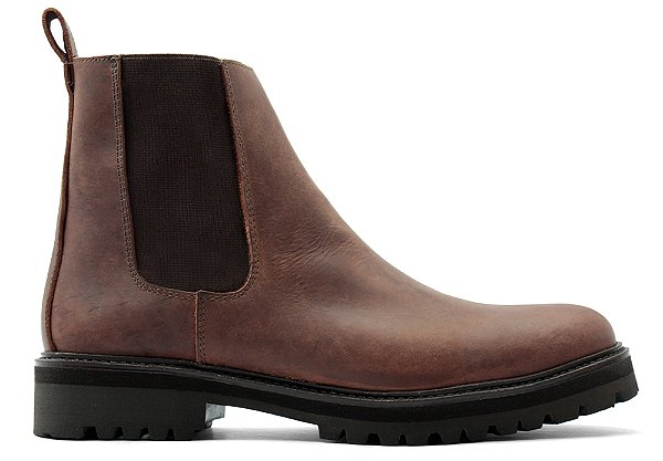 Bota Chelsea Couro Crazy Horse Pinhão Barcelona Design