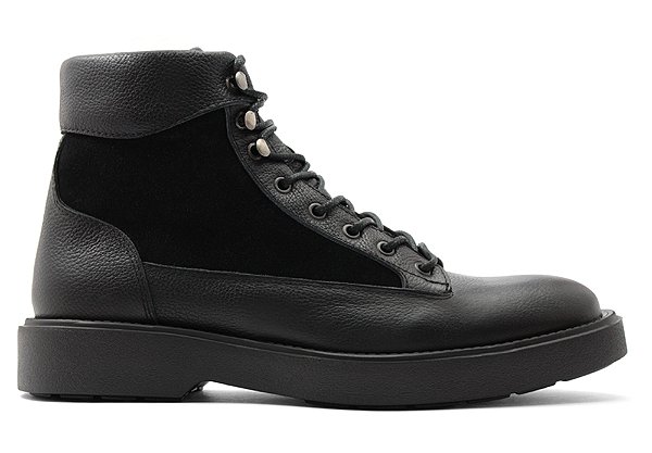 Bota Cano Médio Couro Preto Barcelona Design | Lace To Toe