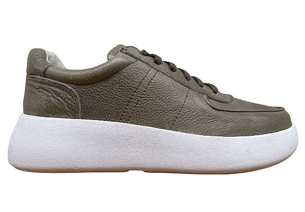 Tênis Masculino Couro Verde Barcelona Design | High Bull