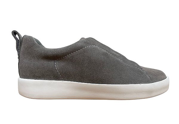 Tênis Couro Camurça Cinza Barcelona Design