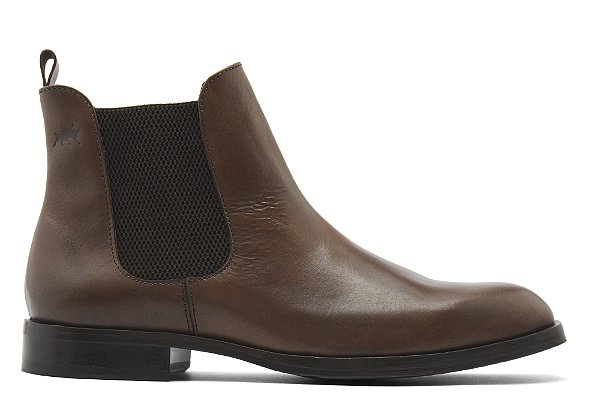 Bota Chelsea Masculina Couro Marrom Barcelona Design