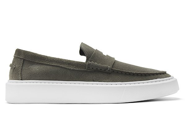 Tênis Loafer Couro Cinza Barcelona Design