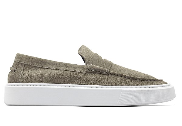 Tênis Loafer Couro Cinza Barcelona Design