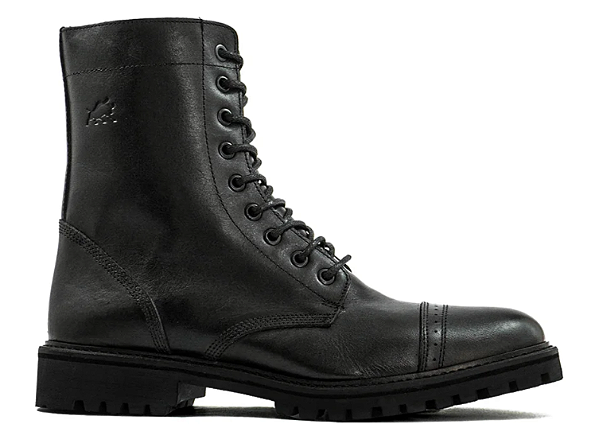 Bota Cano Alto Couro Preto Barcelona Design - Tam 33 ao 36 | Bull Walk
