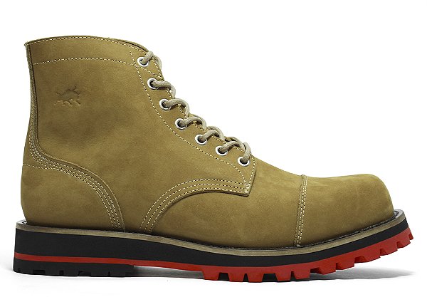 Bota Cano Médio Couro Caramelo Barcelona Design - Iron Bull