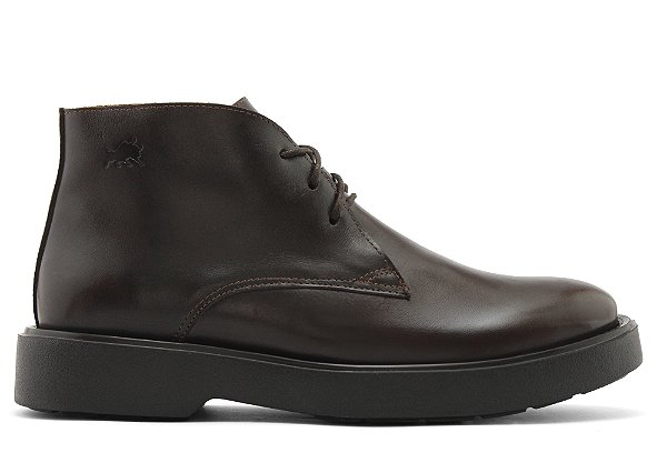 Bota Chukka Couro Marrom Café Barcelona Design