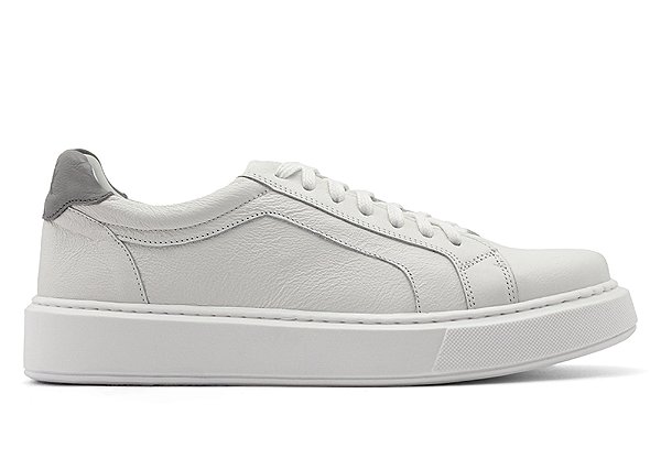 Tênis Casual Couro Branco | New Viena