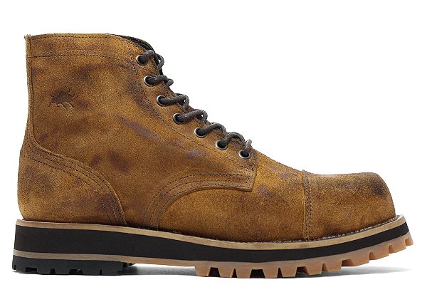 Bota Cano Médio Couro Marrom Estonado - Iron Bull