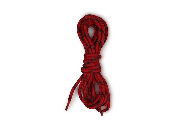 Cadarço Redondo Preto/Vermelho 1,60m Barcelona Design
