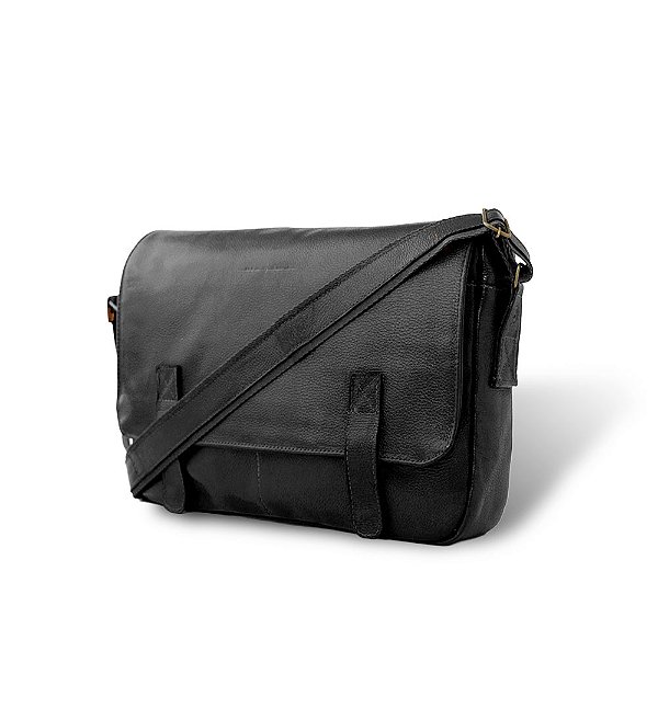 Bolsa Carteiro Postino em Couro Legítimo para Notebook e Tablet