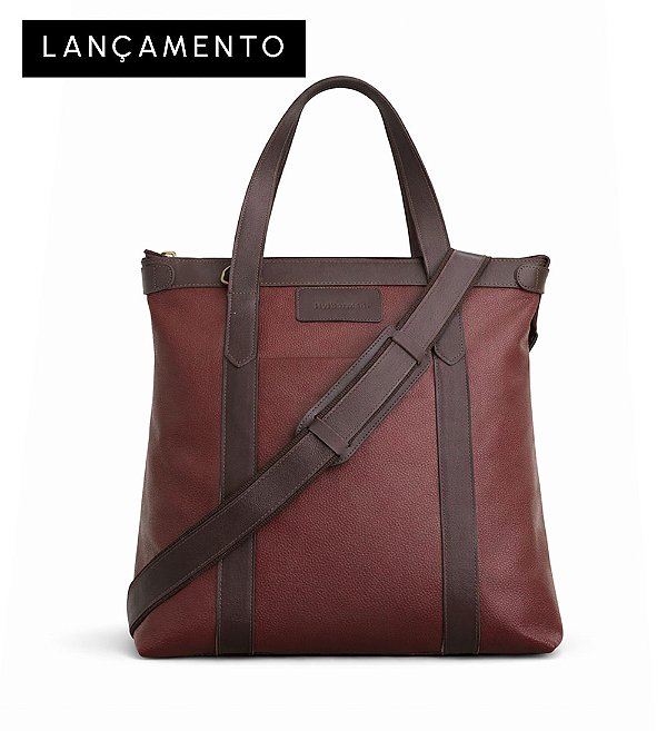 Bolsa Carteiro Tote Narog em Couro legitimo - porta notebook