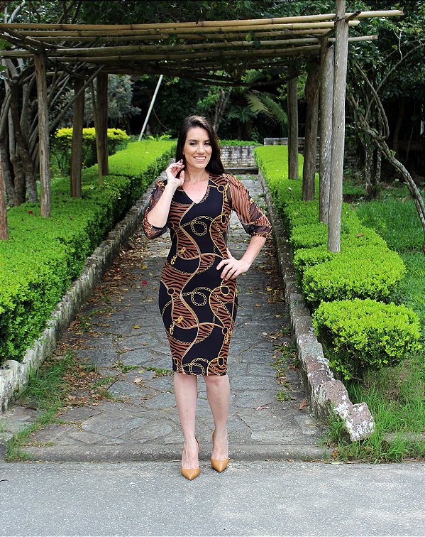 Vestido Tubinho Corrente