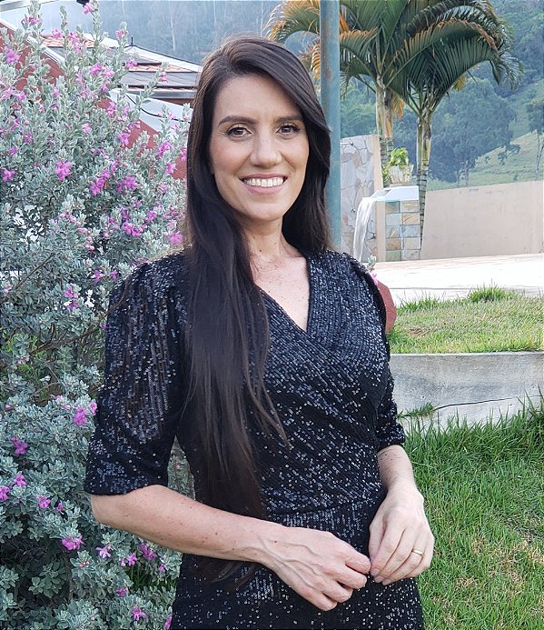 Vestido Tubinho Paetê Preto