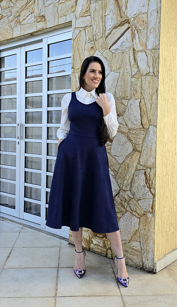 Vestido Salopete Suede