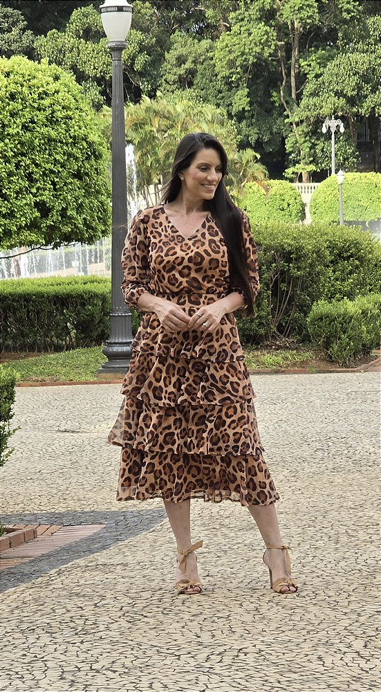 Blusa Animal Print Tule