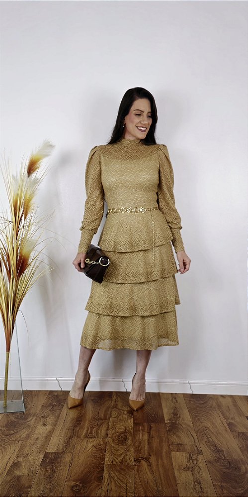 Vestido Renda Capuccino