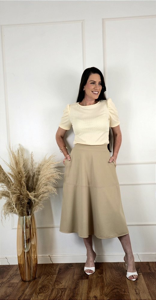 Saia Midi Bege