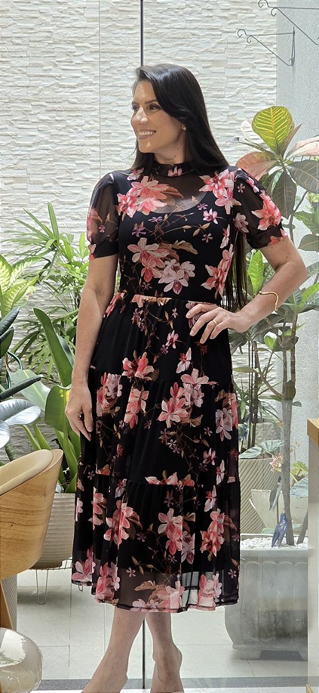 Vestido Midi Floral Romantic