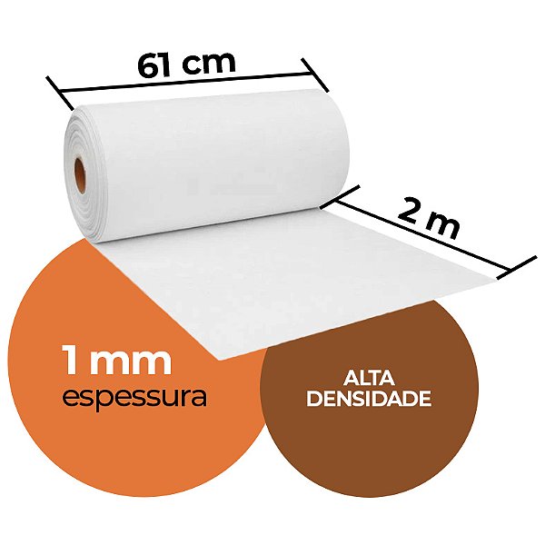 Papel Fibra-Cerâmica — Isolamento Térmico — 200 X 61 cm — 1 mm