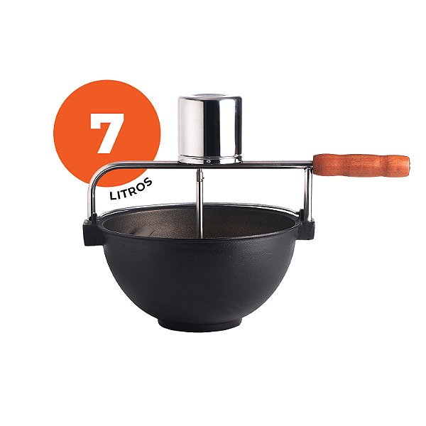 Polenteira de Ferro com Mexedor Elétrico — 7 Litros