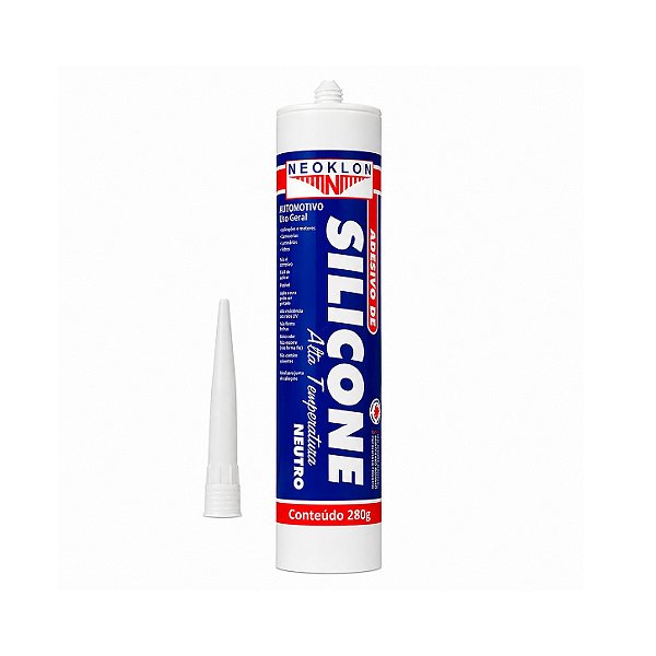Tubo Silicone Neutro — Alta Temperatura — Neoklon — Preto — 280 g
