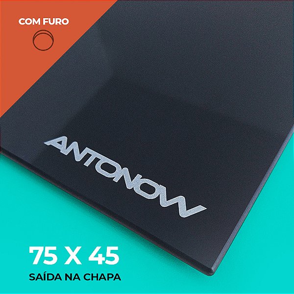 Chapa Vitrocerâmica 75 x 45 cm / Com Saída da Chaminé na Chapa — Para Fogão a Lenha