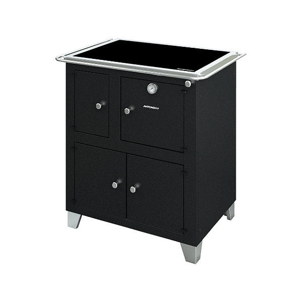 Fogão a Lenha Roma — Chapa Vitrocerâmica —Tripla Combustão — Direito