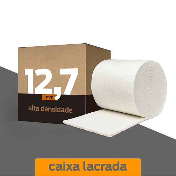 Rolo Manta Fibra-Cerâmica — Isolamento Térmico — Alta Densidade — Espessura 12,7 mm
